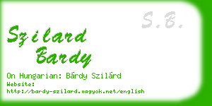 szilard bardy business card