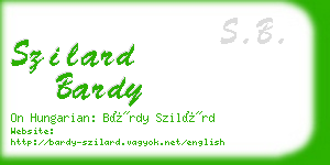 szilard bardy business card